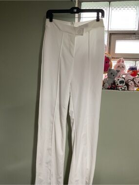 Long High Waisted White Pants